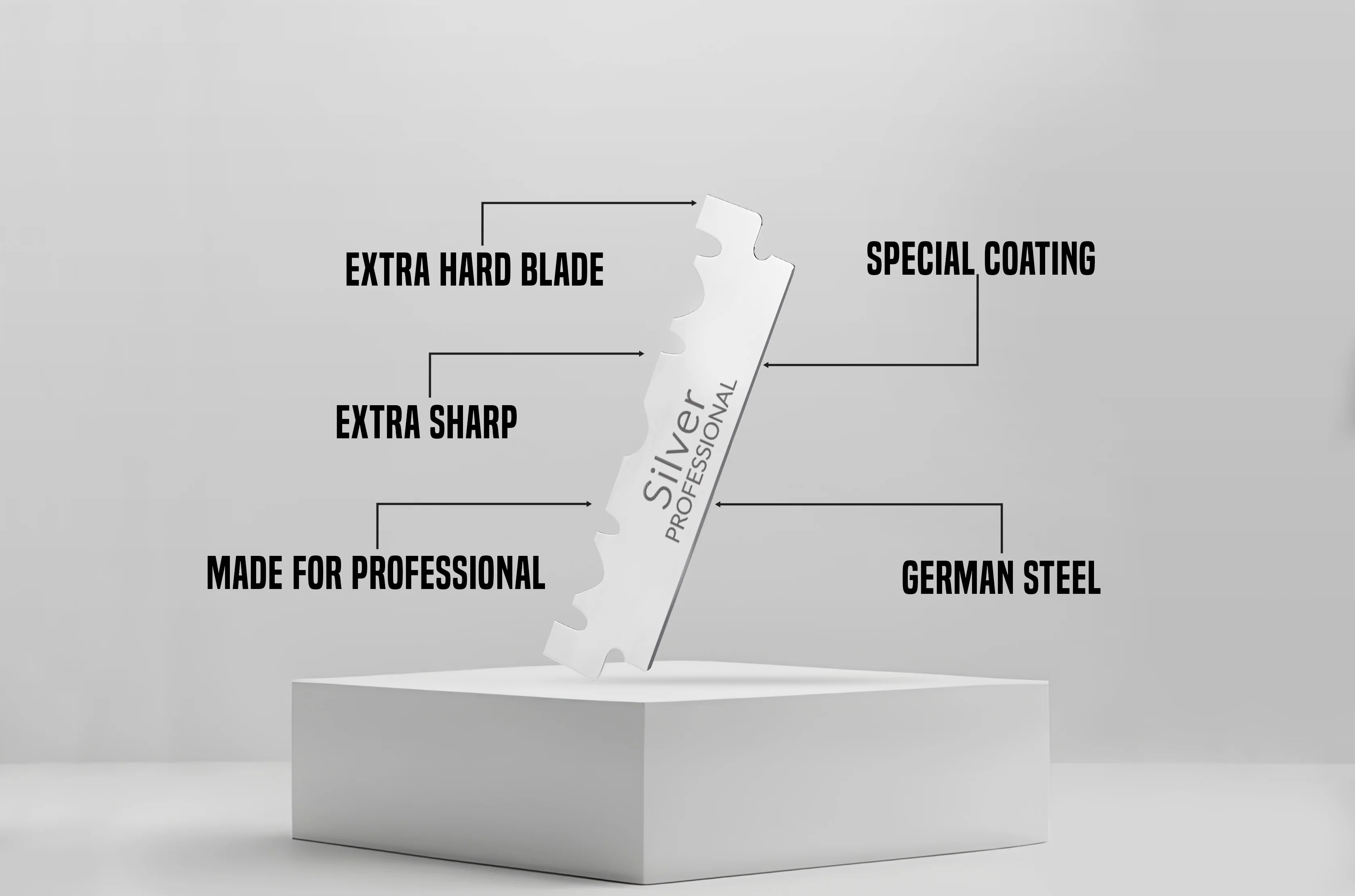 Silver - Lamette da barba a filo singolo - 100pz